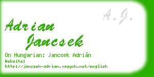 adrian jancsek business card