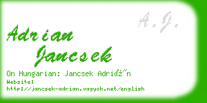 adrian jancsek business card